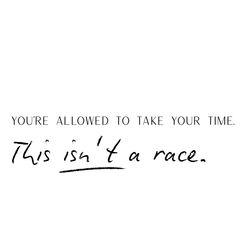 This isn't a race