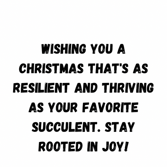 Wishing You A Christmas That's As Resilient And Thriving As Your Favourite Succulent.