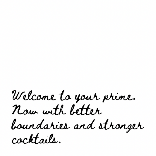 Welcome to your prime [Cursive Font]