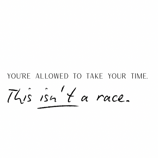 This isn't a race