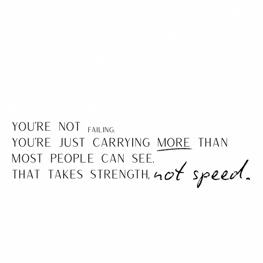 It takes strength not speed